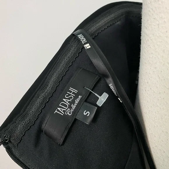 Tadashi Collection black dress gown sz-s - Picture 4 of 4